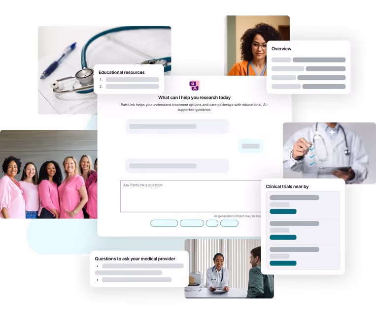 Illustration representing personalized cancer guidance and support